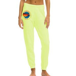 39. AVIATOR NATION SWEATPANTS - NEON YELLOW